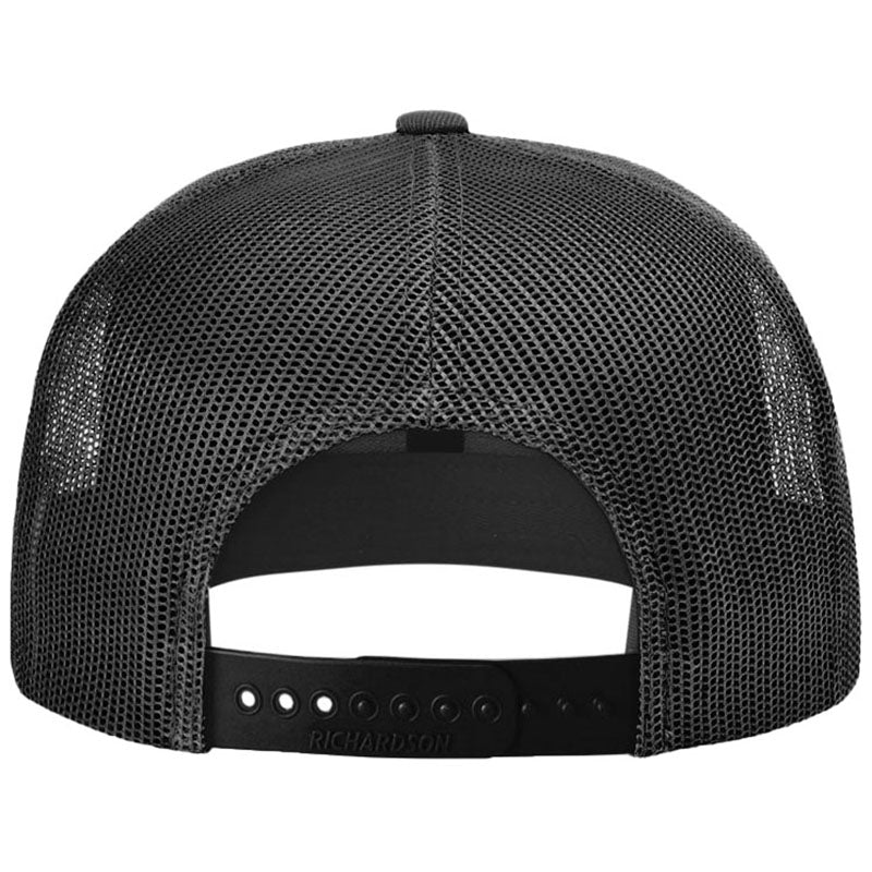 Richardson Black Acrylic-Wool Blend Flatbill Trucker