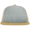 Richardson Heather Grey/Birch/Biscuit Acrylic-Wool Blend Flatbill Trucker