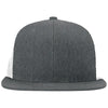 Richardson Heather Charcoal/White Acrylic-Wool Blend Flatbill Trucker