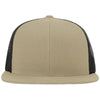 Richardson Khaki/Black Acrylic-Wool Blend Flatbill Trucker