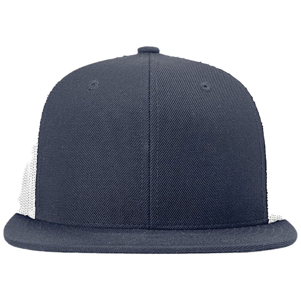 Richardson Navy/White Acrylic-Wool Blend Flatbill Trucker