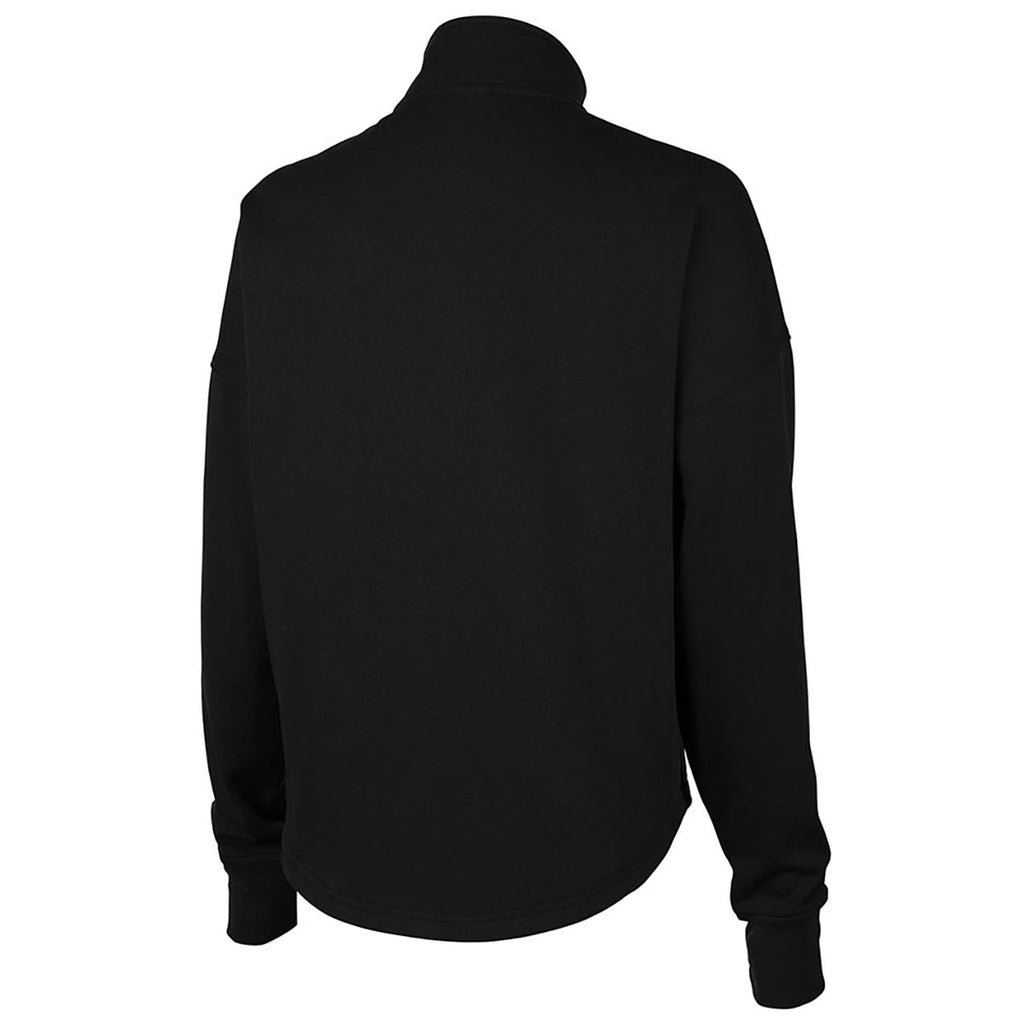 Charles River Women's Black Willow Half Zip Sweatshirt