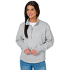 Charles River Women's Heather Grey Willow Half Zip Sweatshirt