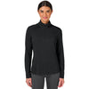 Charles River Women's Black Heather Vista Tri-Blend Quarter Zip
