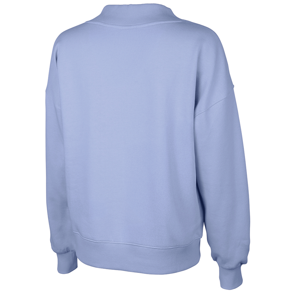 Charles River Women's Blue Lavender Willow Mock-Neck Sweatshirt