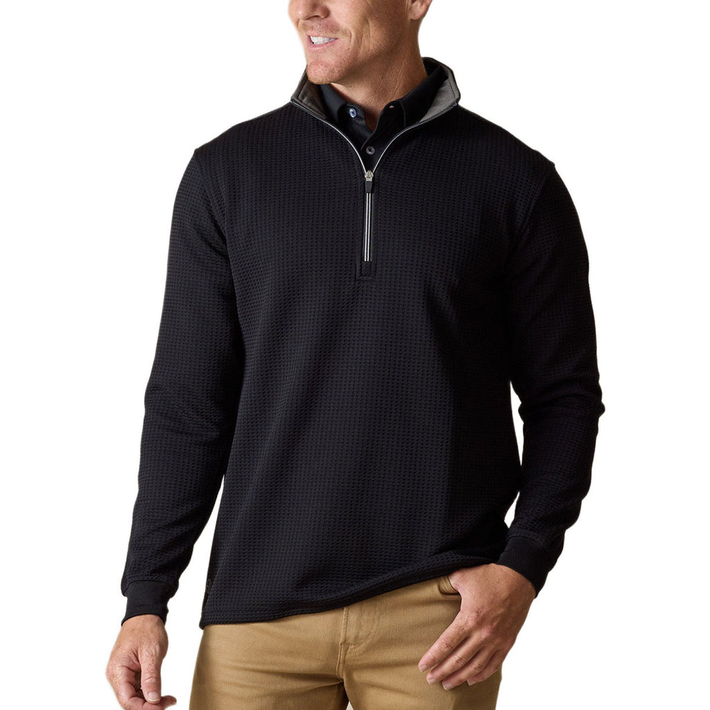 Straight Down Men's Black Optic Quarter Zip