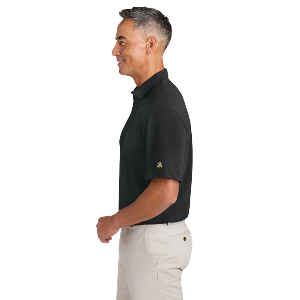 Brooks Brothers Deep Black Men's Pinpoint Pique Dress Polo