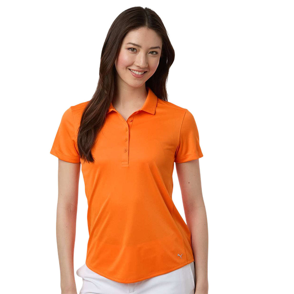 Puma Golf Women's Rickie Orange Pure 2.0 Polo