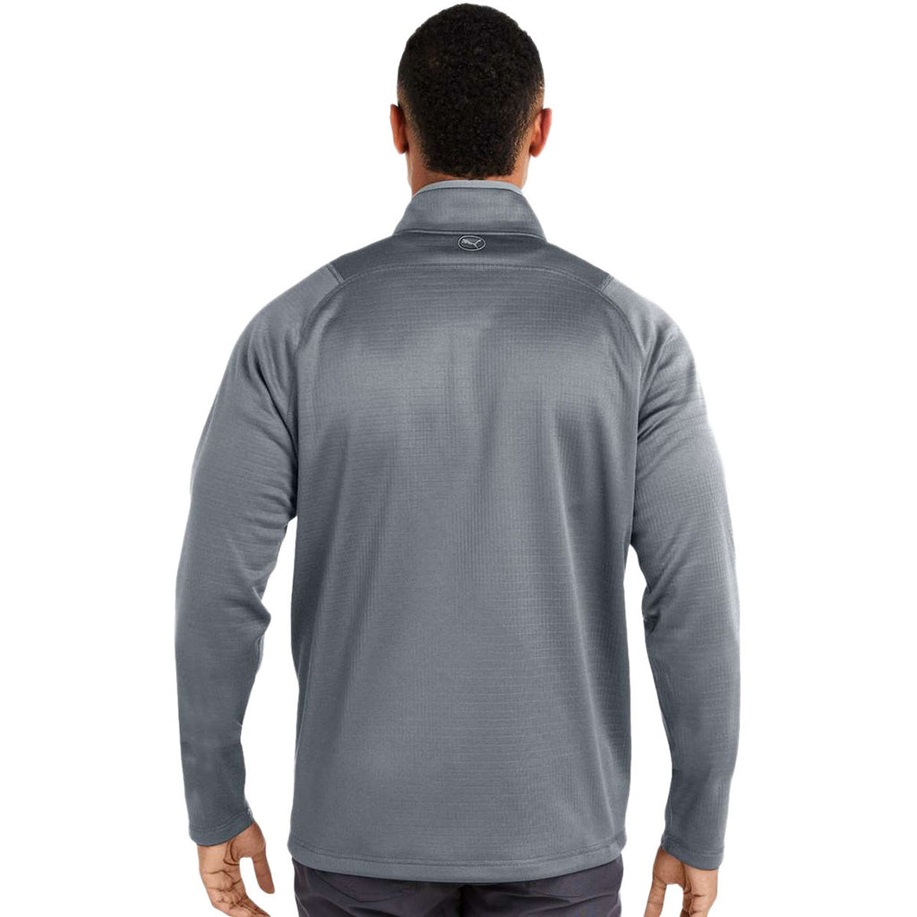 Puma Golf Men's Slate Sky Waffle Fleece Quarter-Zip Pullover