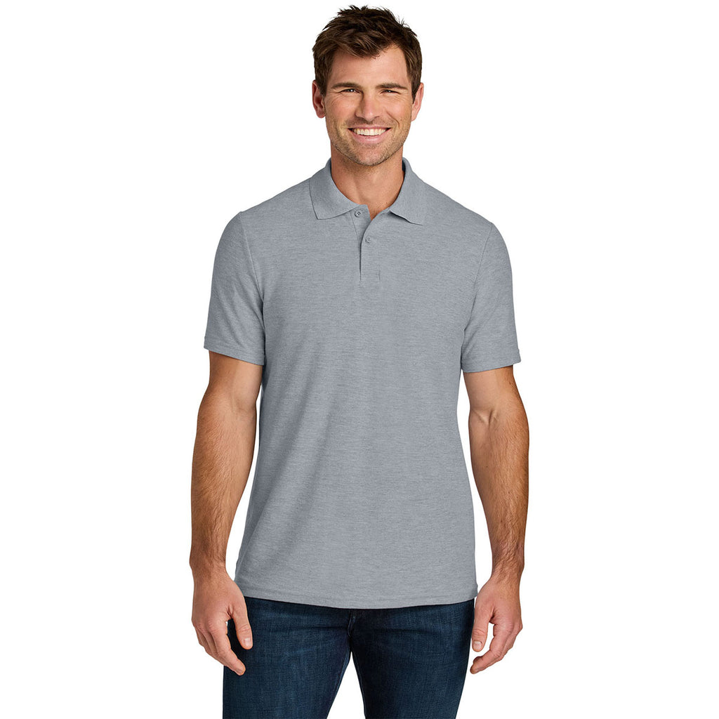 Gildan Men's Ring Spun Sport Grey Softstyle Pique Polo