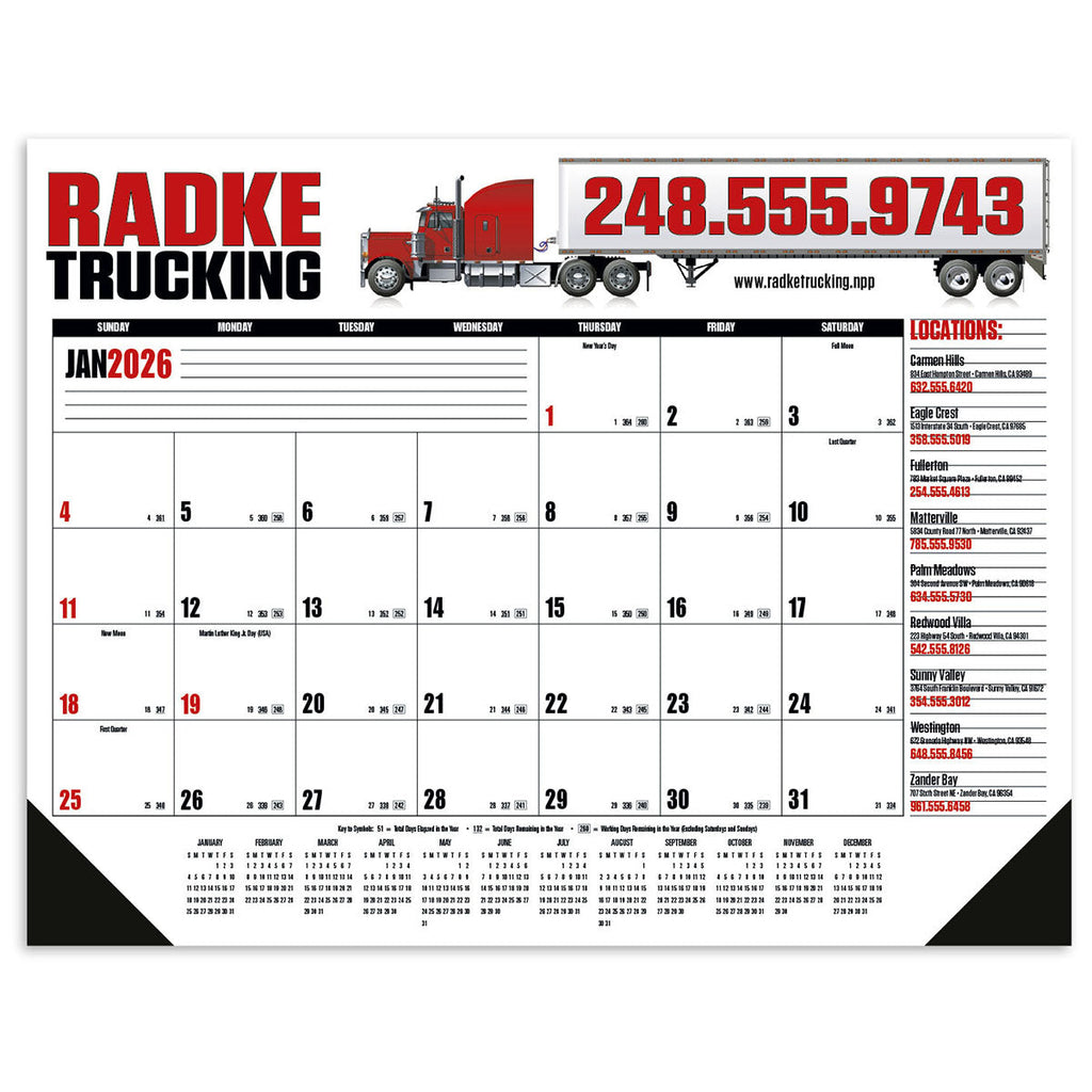 Good Value Royal Blue Multi-Color Desk Pad