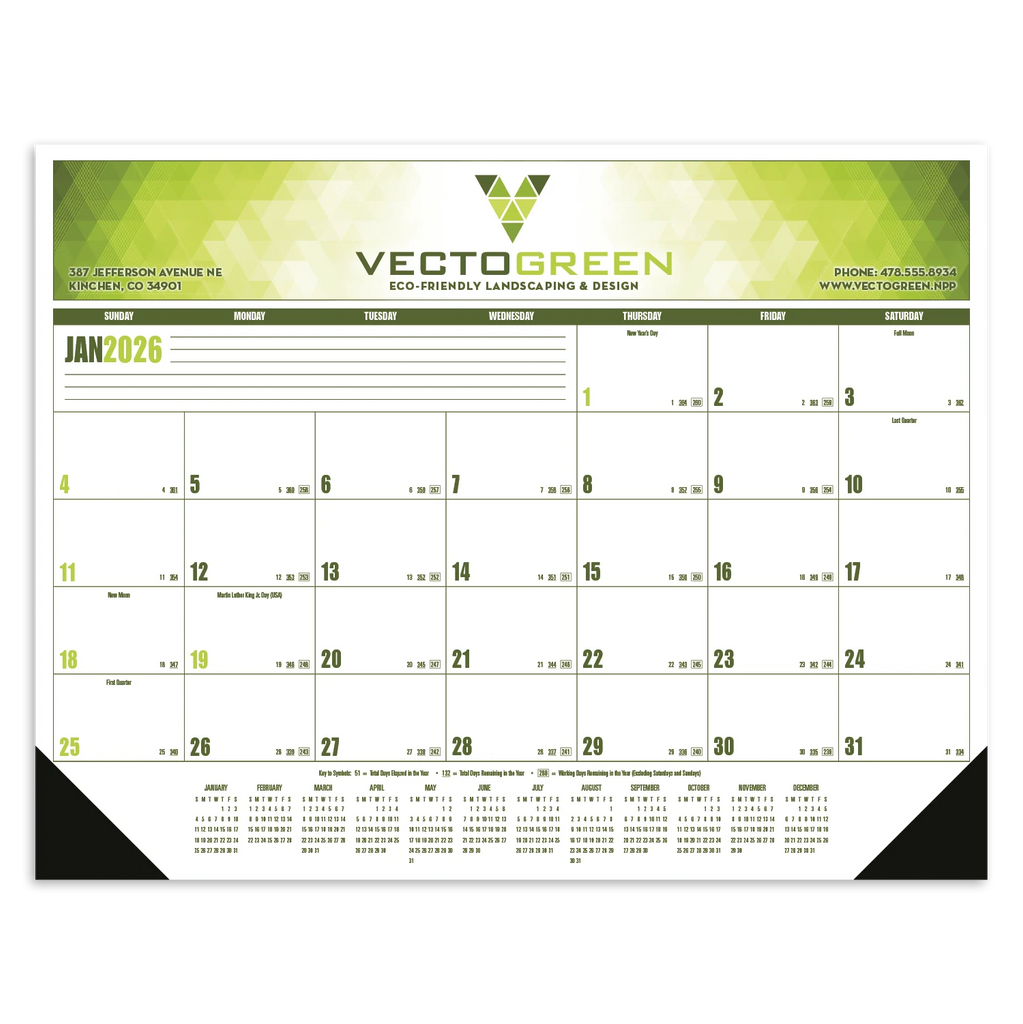 Good Value Burgundy Multi-Color Desk Pad