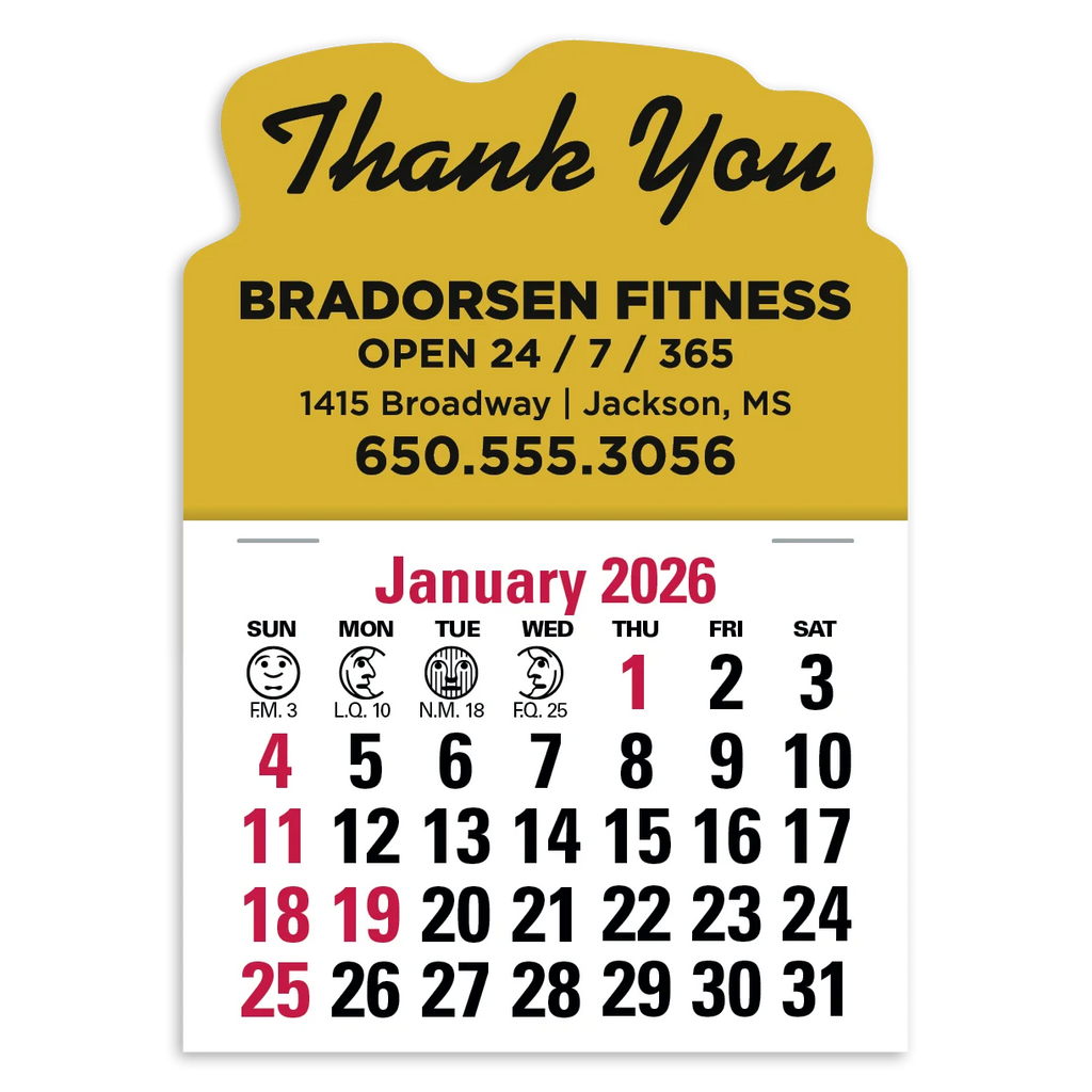 Triumph Calendars Orange Vinyl Press-N-Stick Standard Calendar