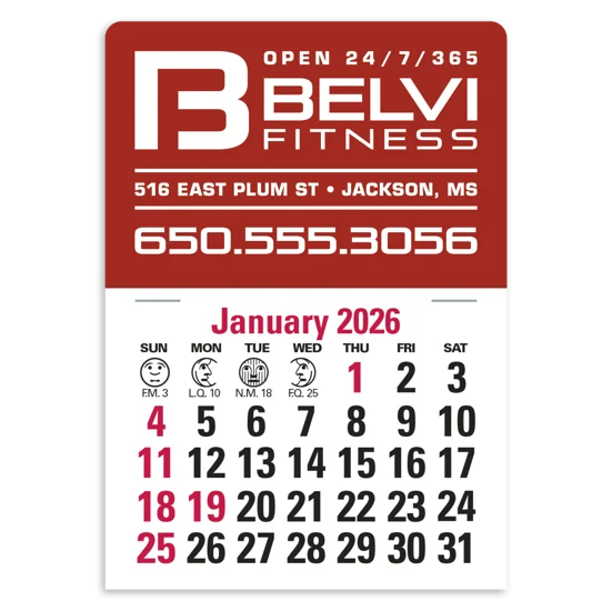 Triumph Calendars Purple Vinyl Press-N-Stick Standard Calendar