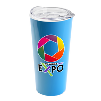 Garyline Cyan Roadmaster Travel Tumbler with Clear Slider Lid - 18 oz.