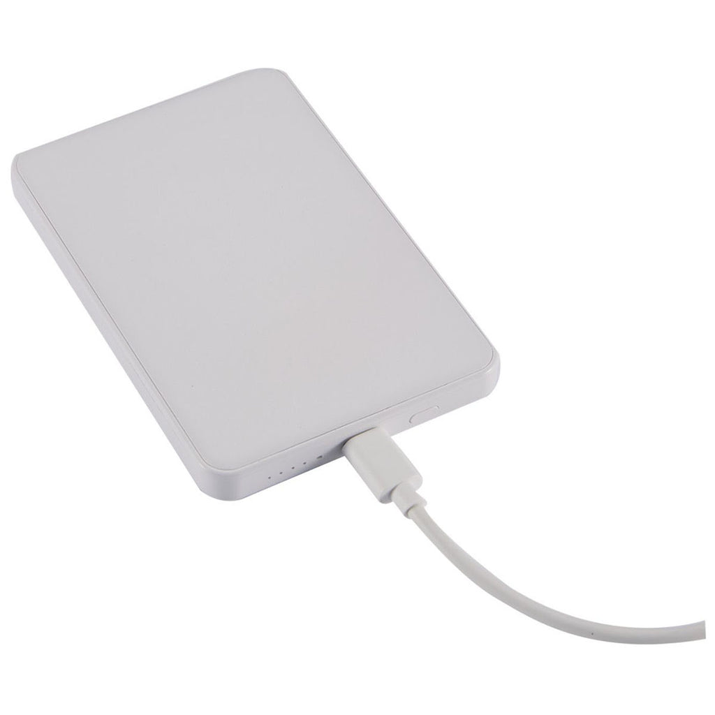Leed's White MI Power 5000 mAh MagClick 15W Wireless Power Bank