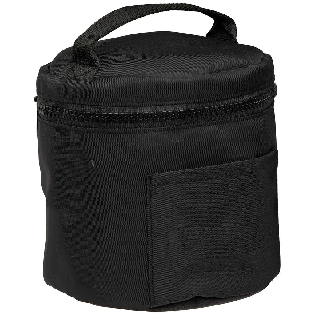 Wellable Black Recycled Round Travel Case