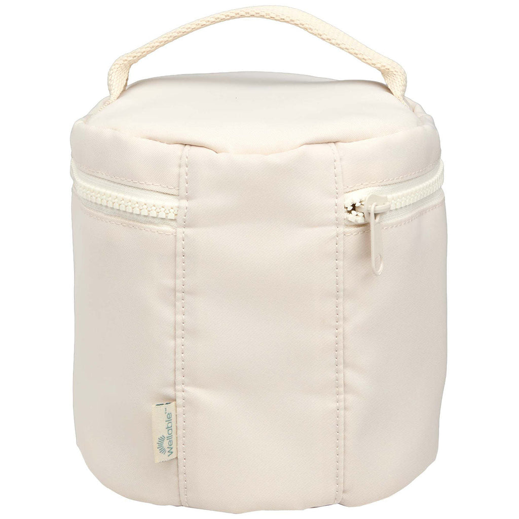 Wellable Natural Recycled Round Travel Case