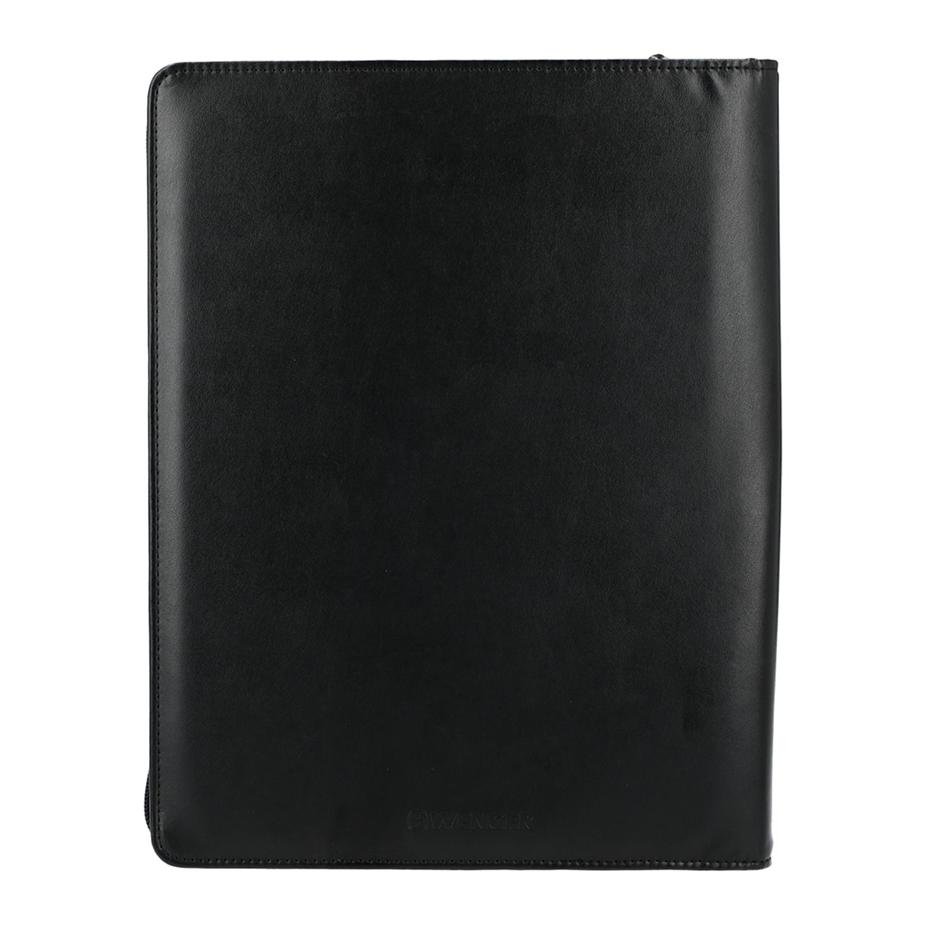 Wenger Black Recycled Tech Zippered Padfolio