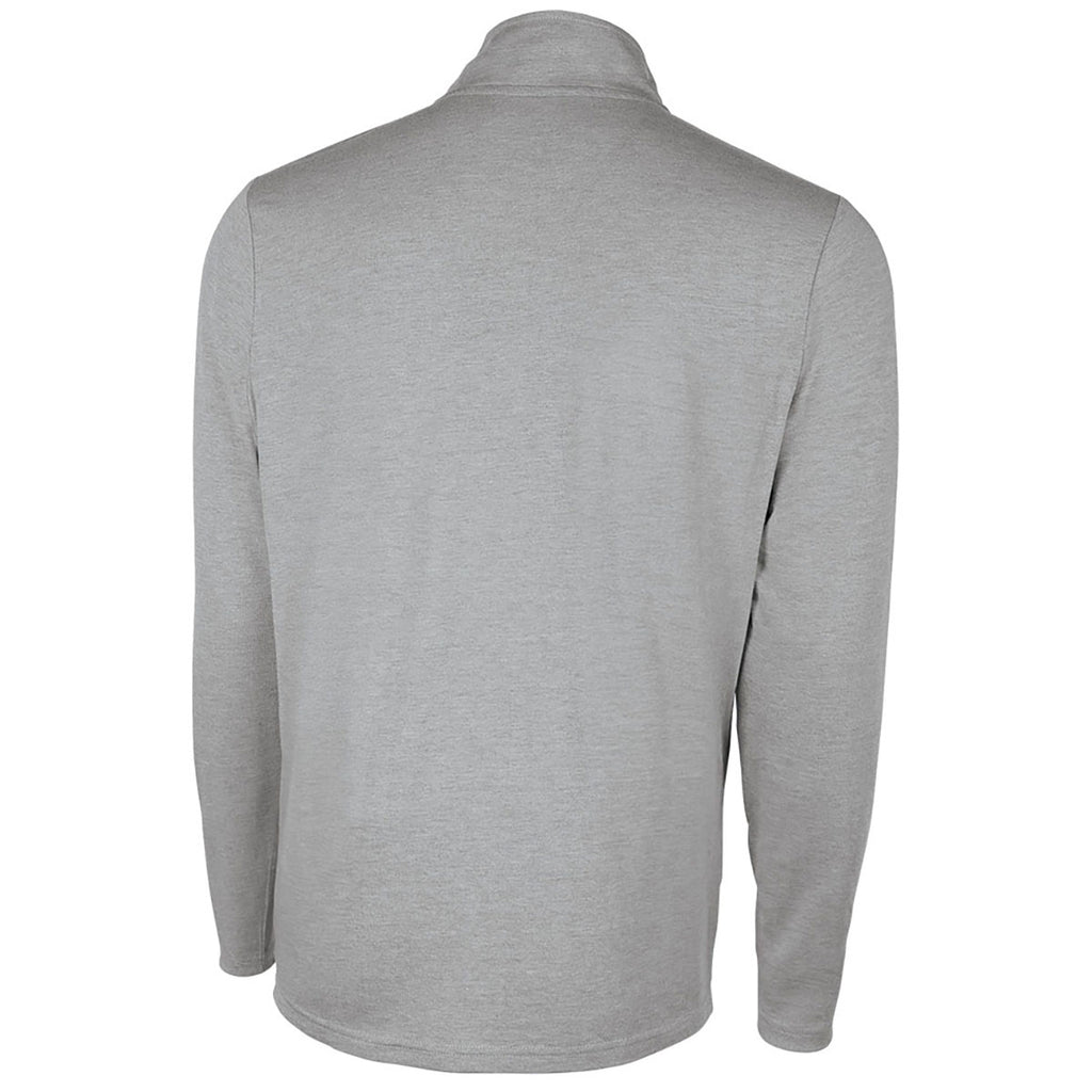Charles River Men's Light Grey Heather Vista Tri-Blend Quarter Zip