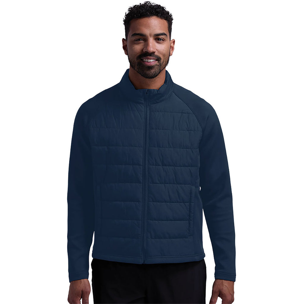 Charles River Men's Navy Lotus Hybrid Puffer Jacket