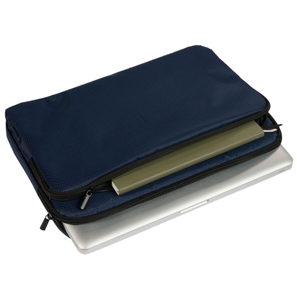 Leed's Navy Diamond Ripstop Recycled 15" Laptop Sleeve