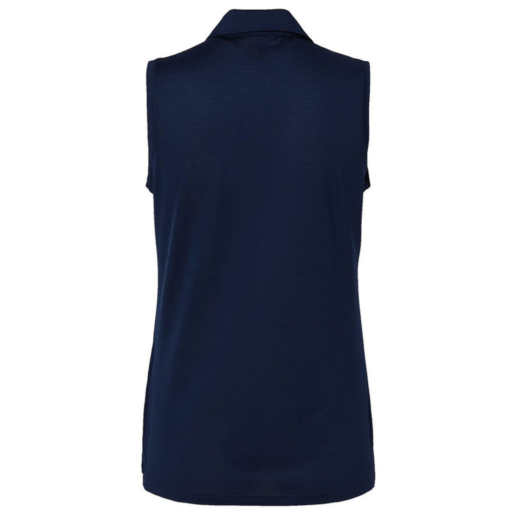 Adidas Women's Collegiate Navy Ottoman Sleeveless Polo