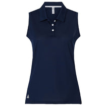 Adidas Women's Collegiate Navy Ottoman Sleeveless Polo
