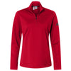 Adidas Women's Power Red Lightweight Quarter-Zip Pullover