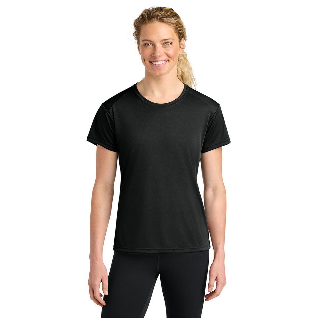 A4 Women's Black Cooling Performance Short Sleeve Tee