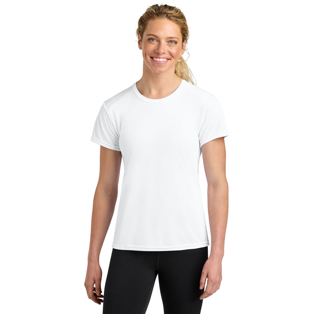 A4 Women's White Cooling Performance Short Sleeve Tee