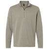 Adidas Men's Silver Pebble Spacer Quarter-Zip Pullover
