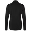 Adidas Women's Black Textured Stripe Quarter-Zip Pullover