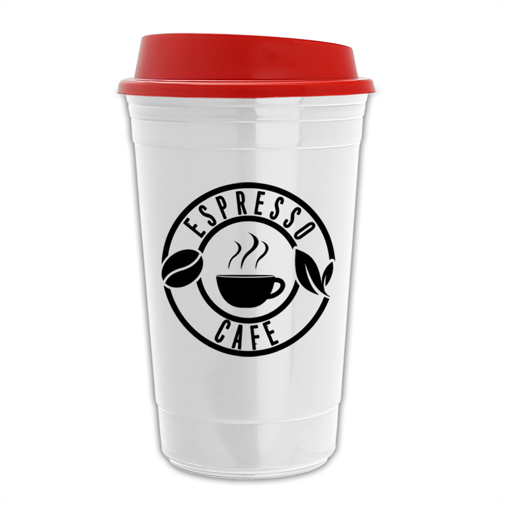 Garyline White Traveler Insulated Cup - 16 oz.