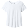 Allmade Women's Bright White Relaxed Tri-Blend Scoop Neck Tee