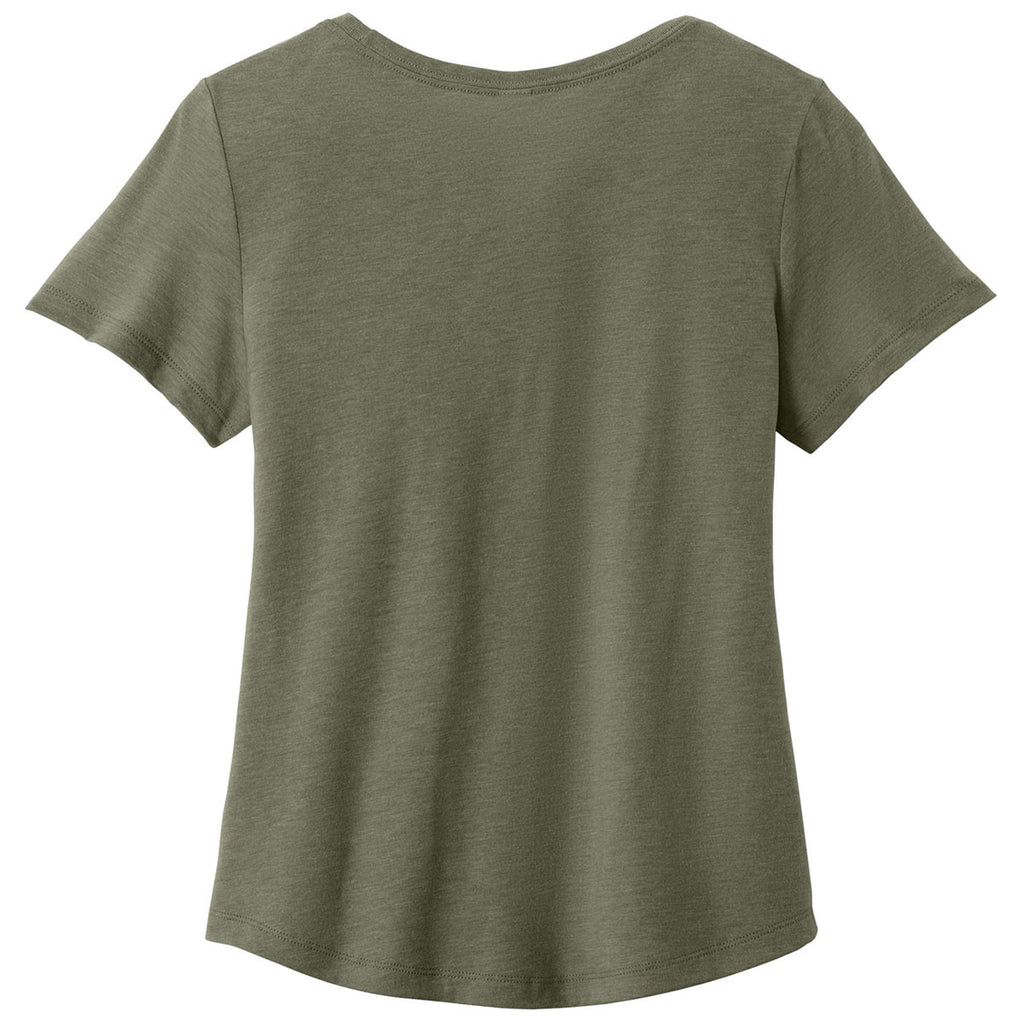 Allmade Women's Olive You Green Relaxed Tri-Blend Scoop Neck Tee
