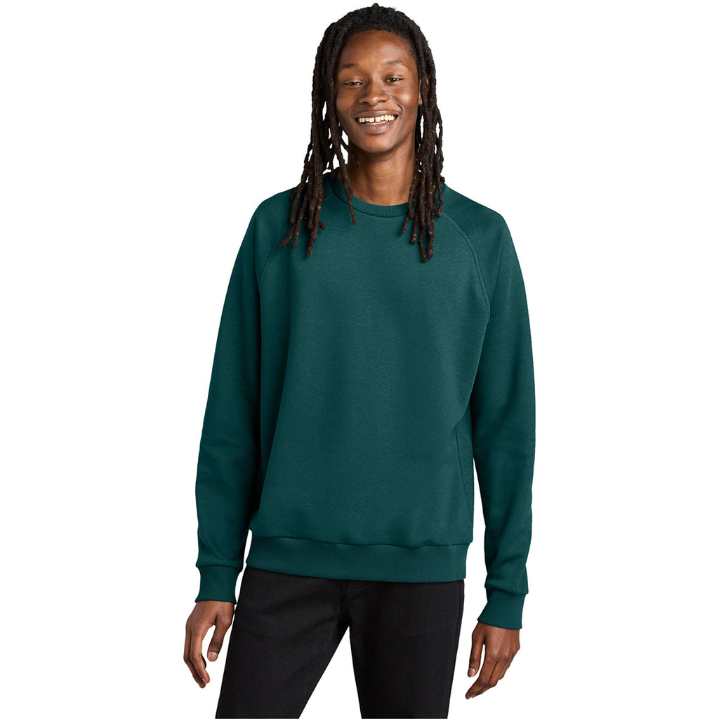 Allmade Unisex Deep Sea Green Organic CVC Fleece Crewneck Sweatshirt