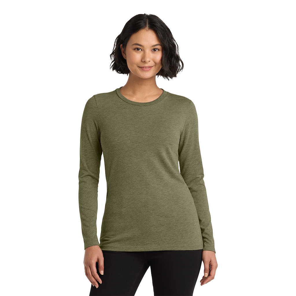 Allmade Women's Olive You Green Tri-Blend Long Sleeve Tee