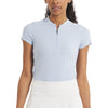 UNRL Women's Sky Blue Amelia Short Sleeve Polo