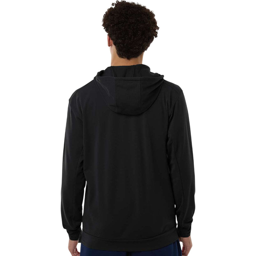 Adidas Men's Black Game & Go Fleece Full-Zip Hooded Sweatshirt