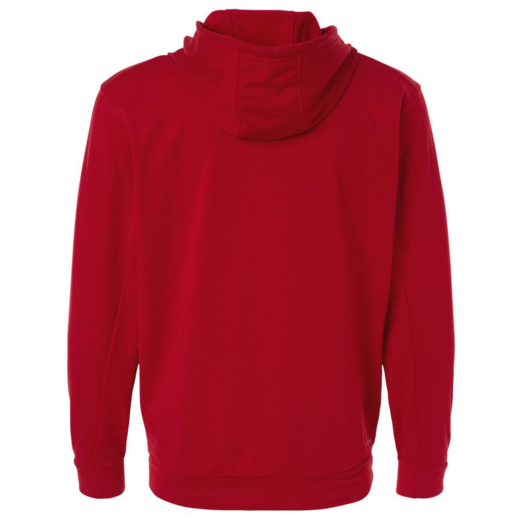 Adidas Men's Team Power Red Game & Go Fleece Full-Zip Hooded Sweatshirt