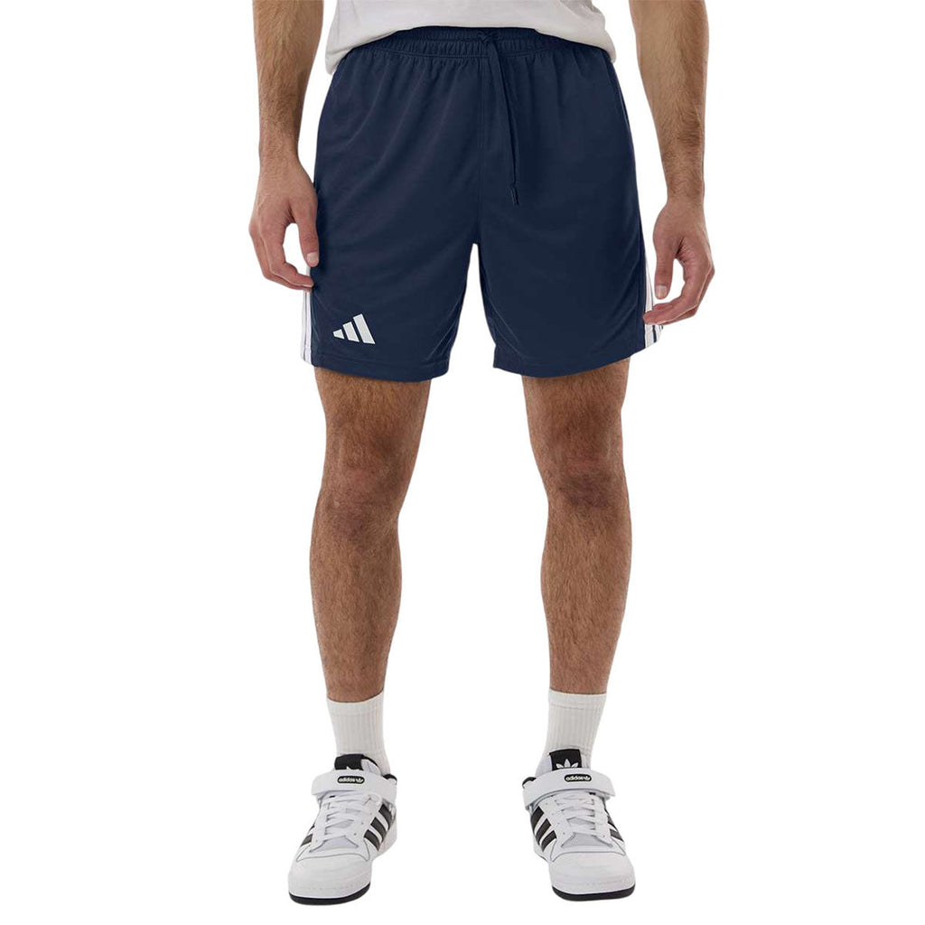 Adidas Men's Team Navy Blue/White 3-Stripes 7" Shorts