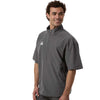 Adidas Men's Team Grey Four/ White Short Sleeve Quarter-Zip Pullover