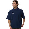 Adidas Men's Team Navy Blue/ White Short Sleeve Quarter-Zip Pullover