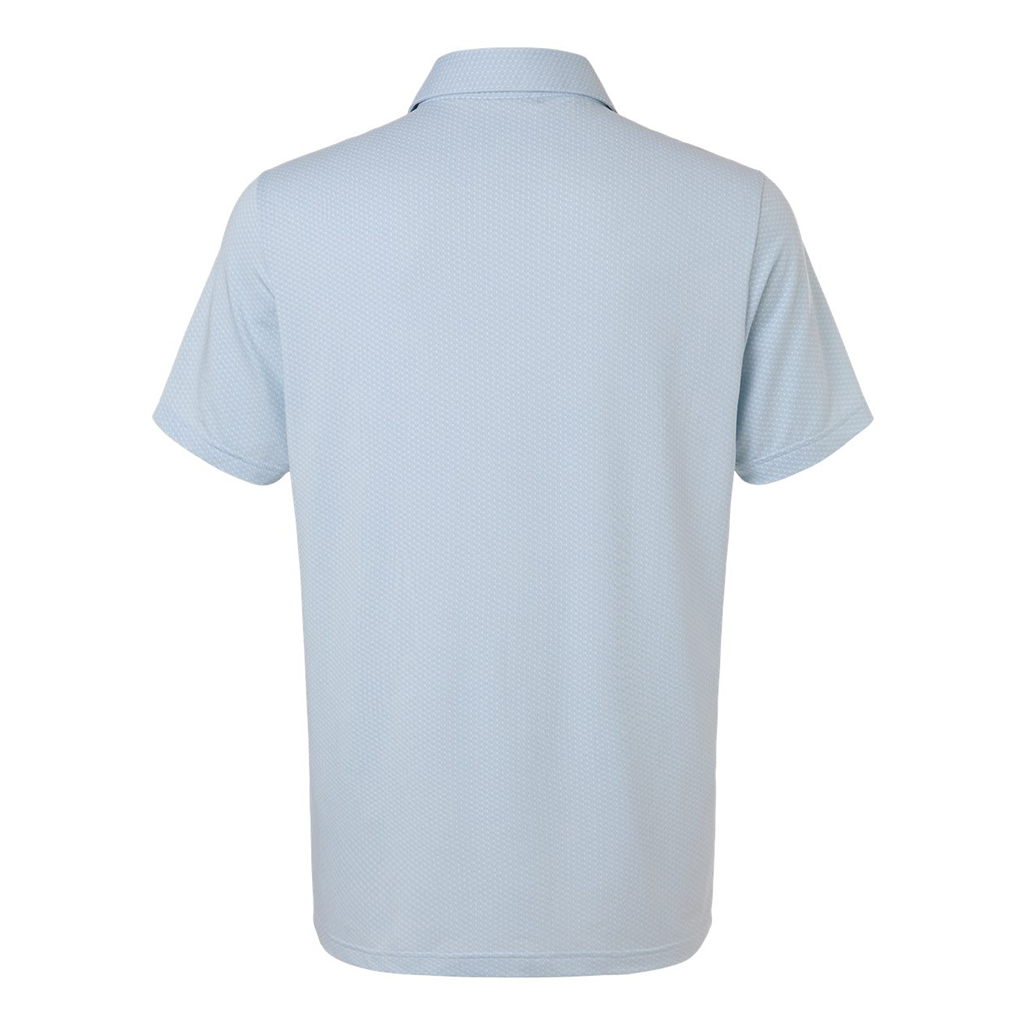 Adidas Men's White/Crystal Sky Performance Textured Polo