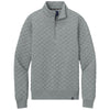 Brooks Brothers Men's Light Shadow Grey Heather Diamond Quilt 1/4-Zip