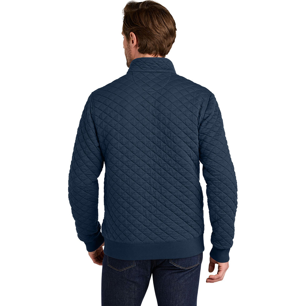 Brooks Brothers Men's Navy Blazer Diamond Quilt 1/4-Zip