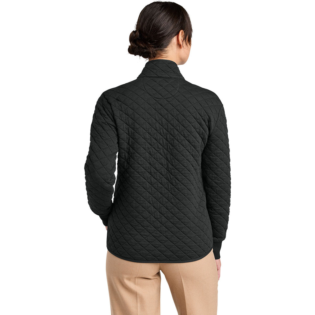 Brooks Brothers Women's Deep Black Diamond Quilt Full-Zip
