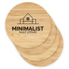 Beacon Bamboo Round Bamboo 4 Pc. Coaster Set In Box