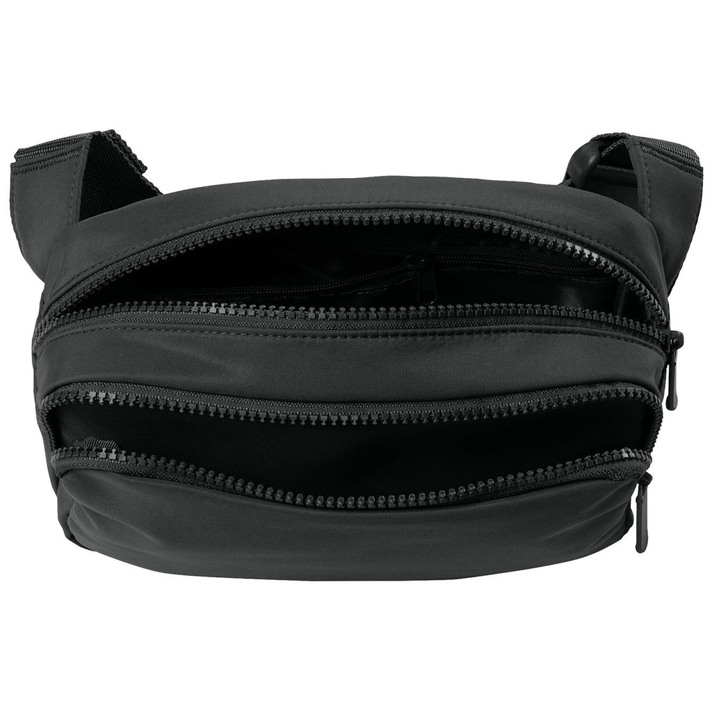Port Authority Deep Black Matte Dual-Compartment Crossbody